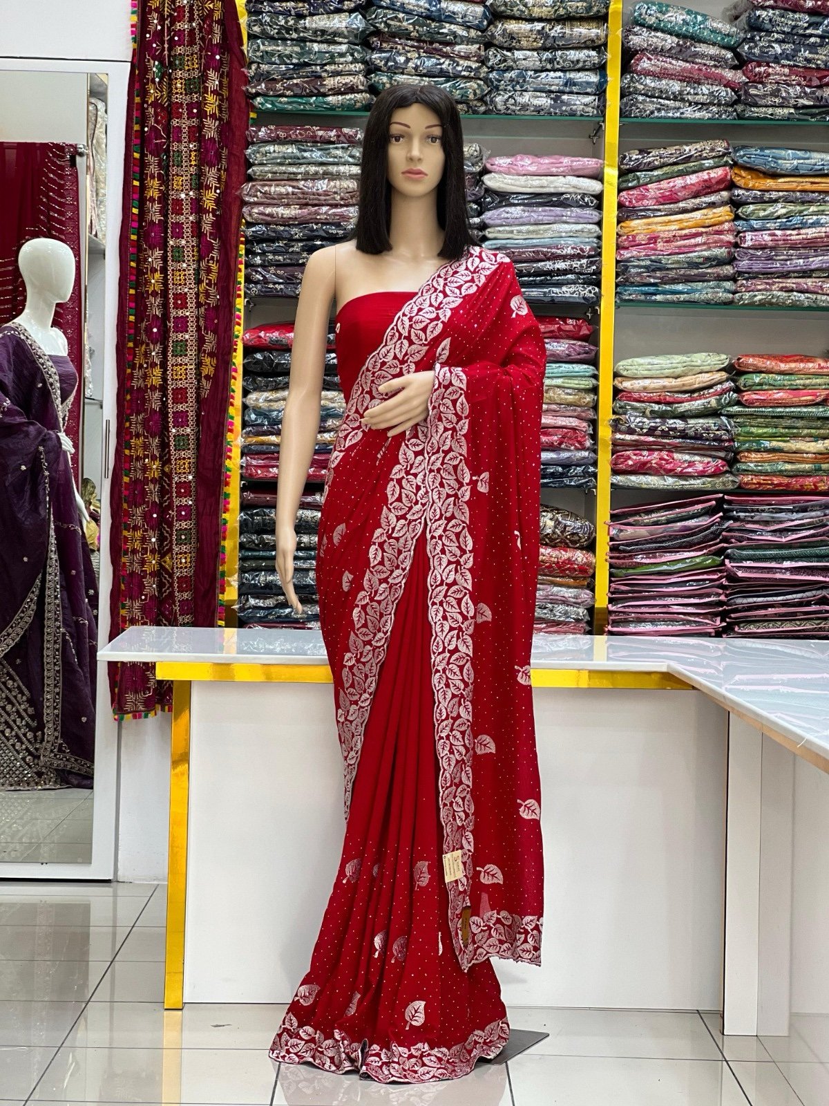 Vichitra silk saree - Image 1
