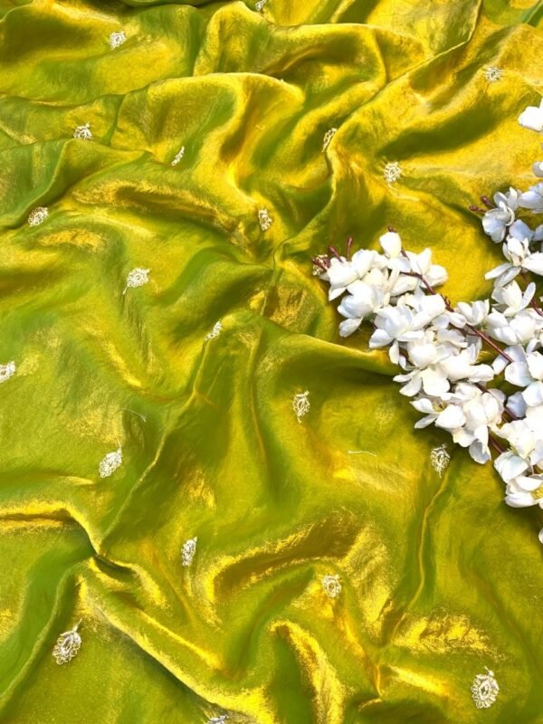 Dual tone space silk sarees - Image 9