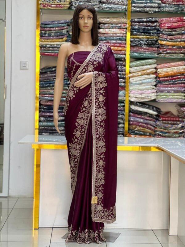 Fandy satin silk sarees - Image 4