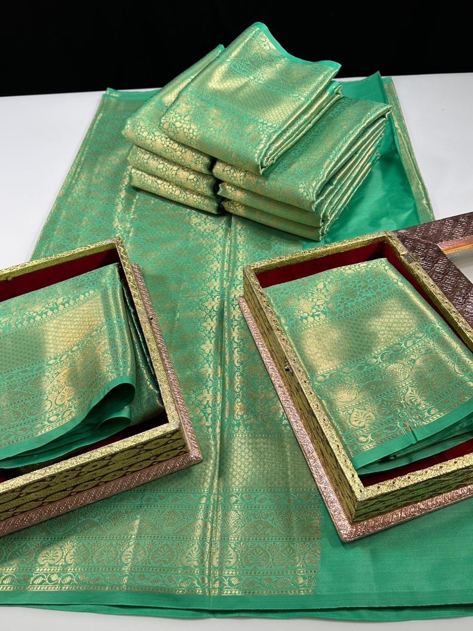 Soft semi kanchi sarees - Image 4
