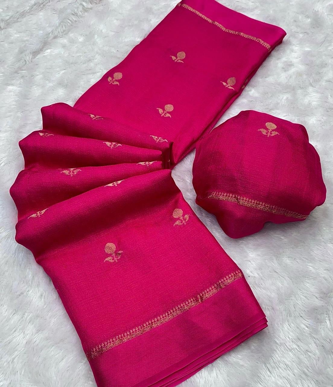 Viscose Khadi silk saree - Image 15