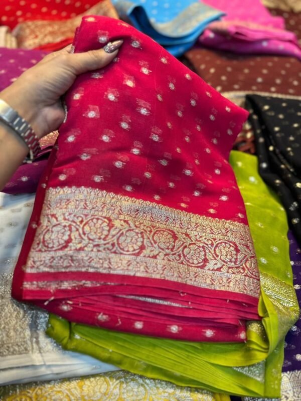 Viscose georgette saree - Image 6