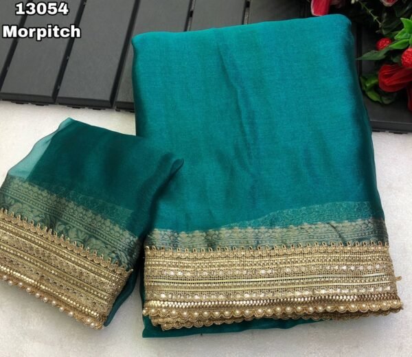 Banarasi tissue silk sarees - Image 5