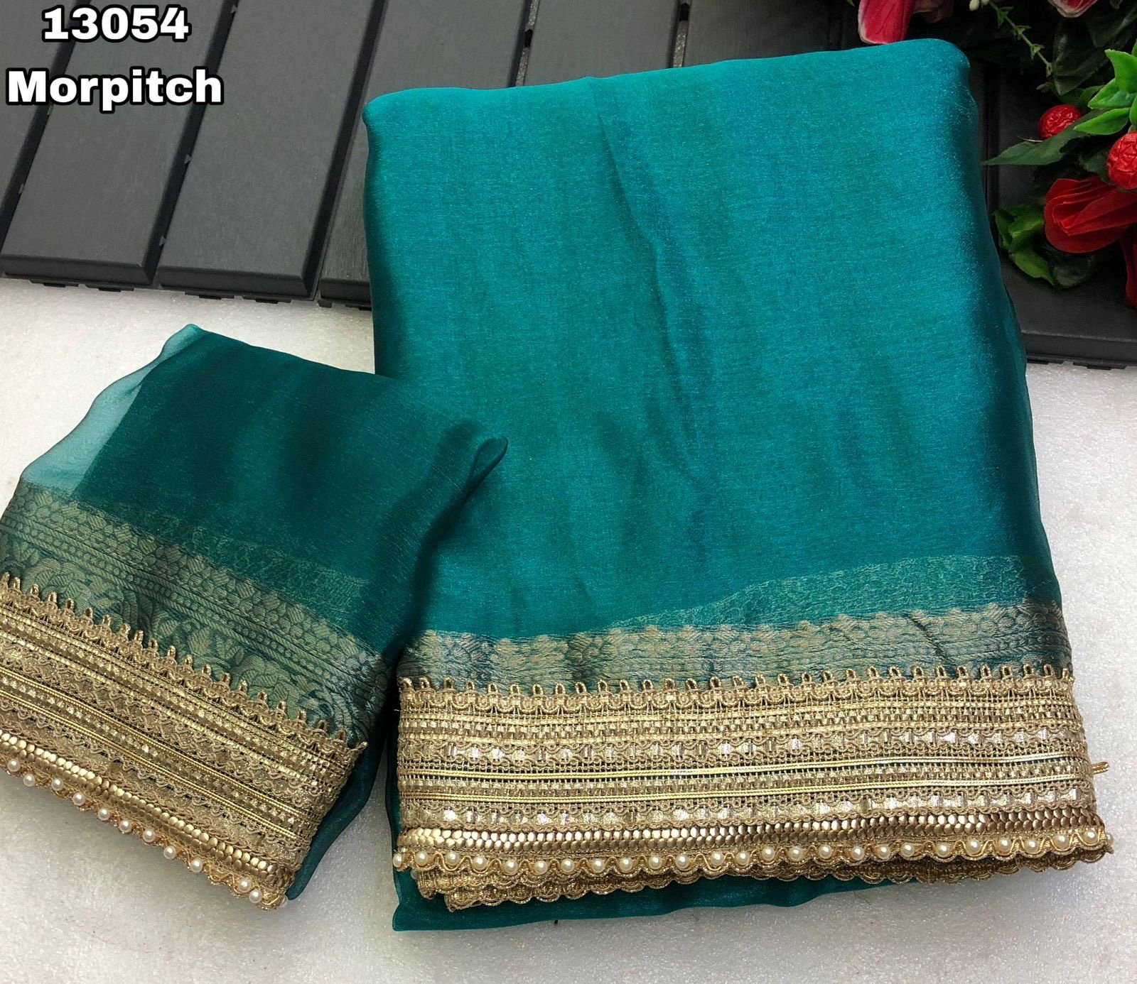 Banarasi tissue silk sarees - Image 5