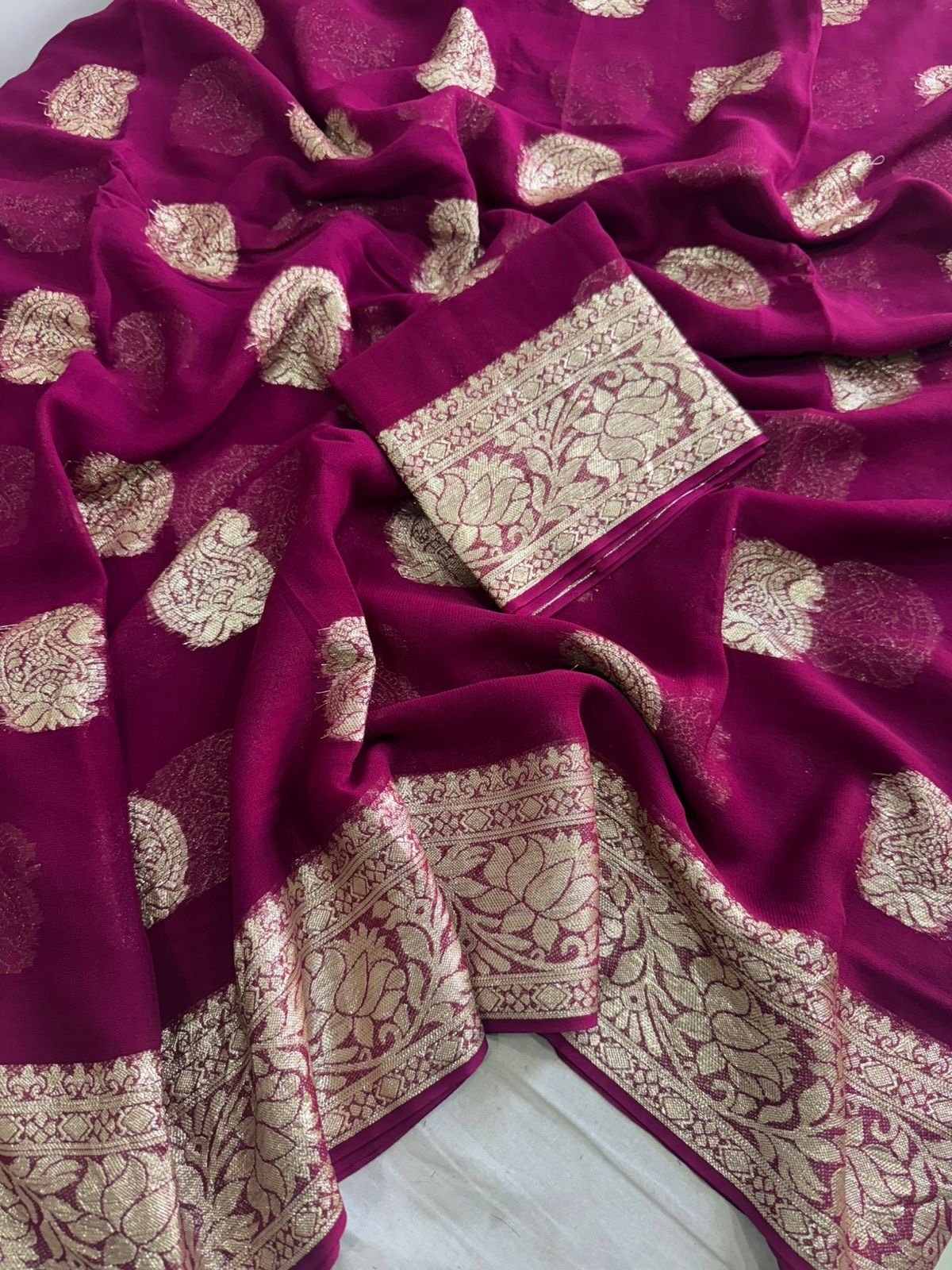 Viscose georgette sarees - Image 7