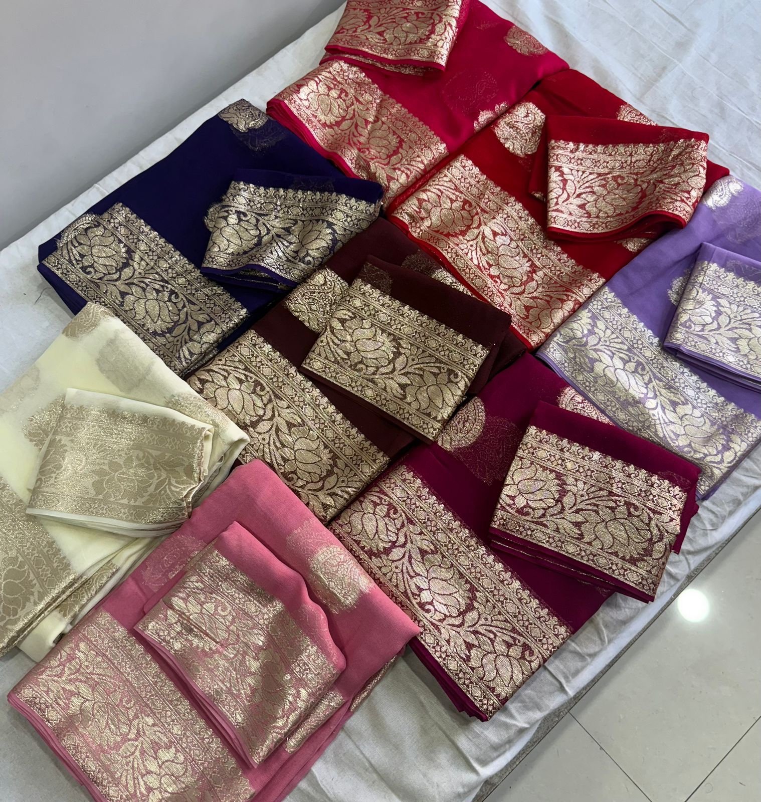 Viscose georgette sarees - Image 2