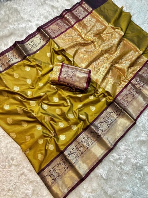 Banarasi semi gadwal pattu silk - Image 3