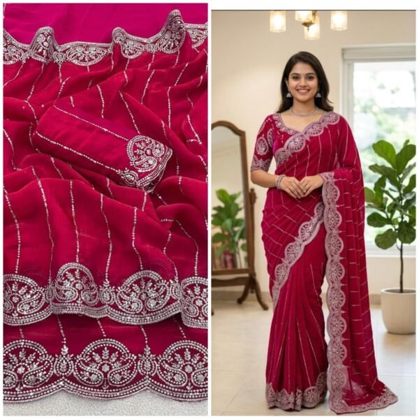 Fandy satin sarees - Image 12