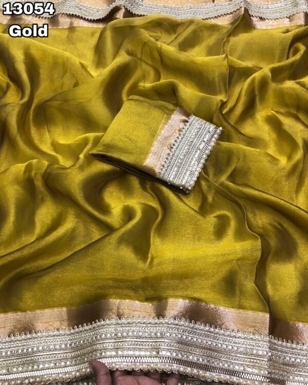 Banarasi tissue silk sarees - Image 4