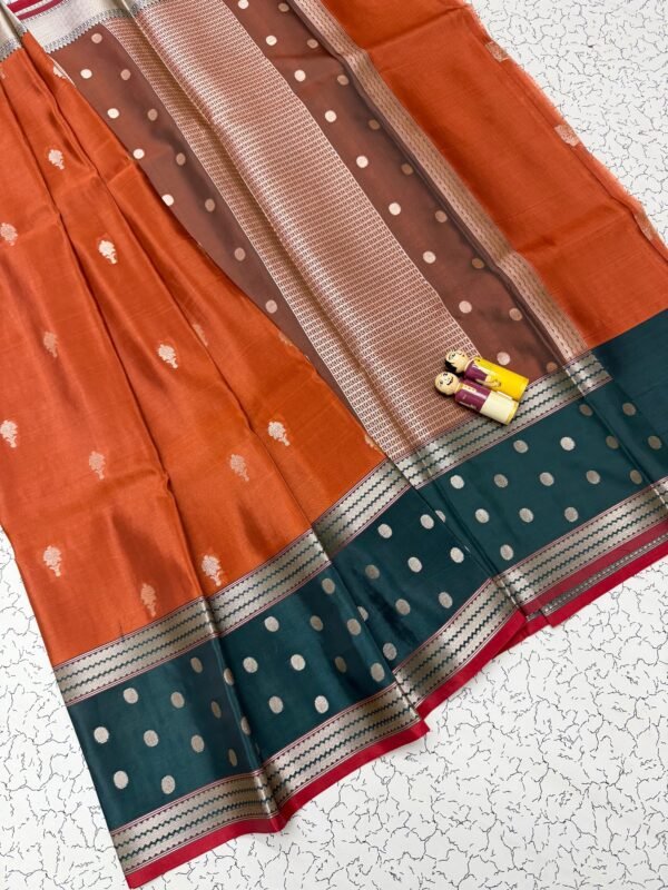 Banarasi Semi Katan Soft Silk Saree - Image 6