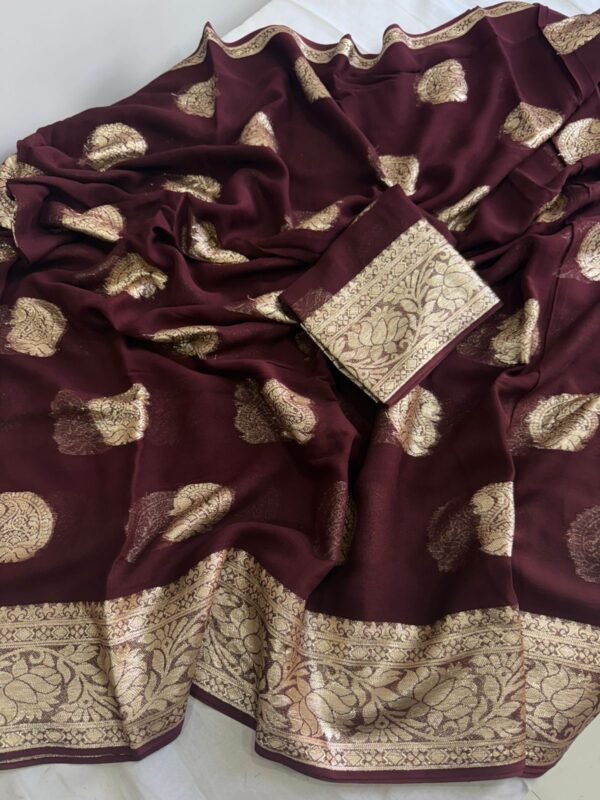 Viscose georgette sarees - Image 5
