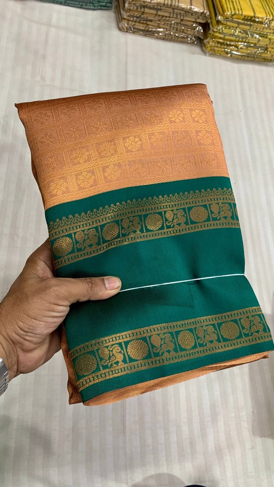 Bridesmaids semi silk sarees - Image 11