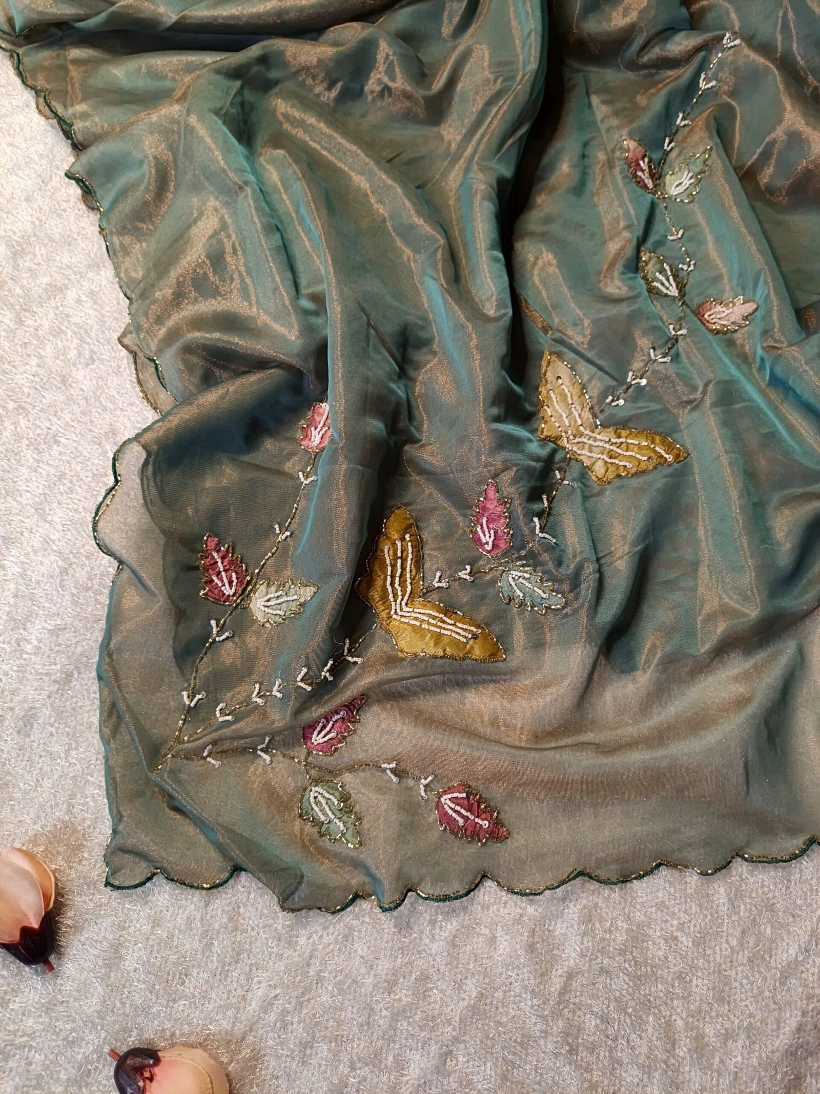 Space tissue silk saree - Image 16