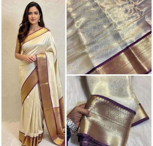 Banarasi tissue soft silk saree - Image 3