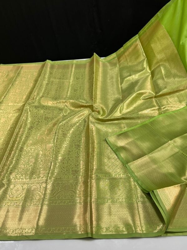 Soft semi kanchi brocade saree - Image 8