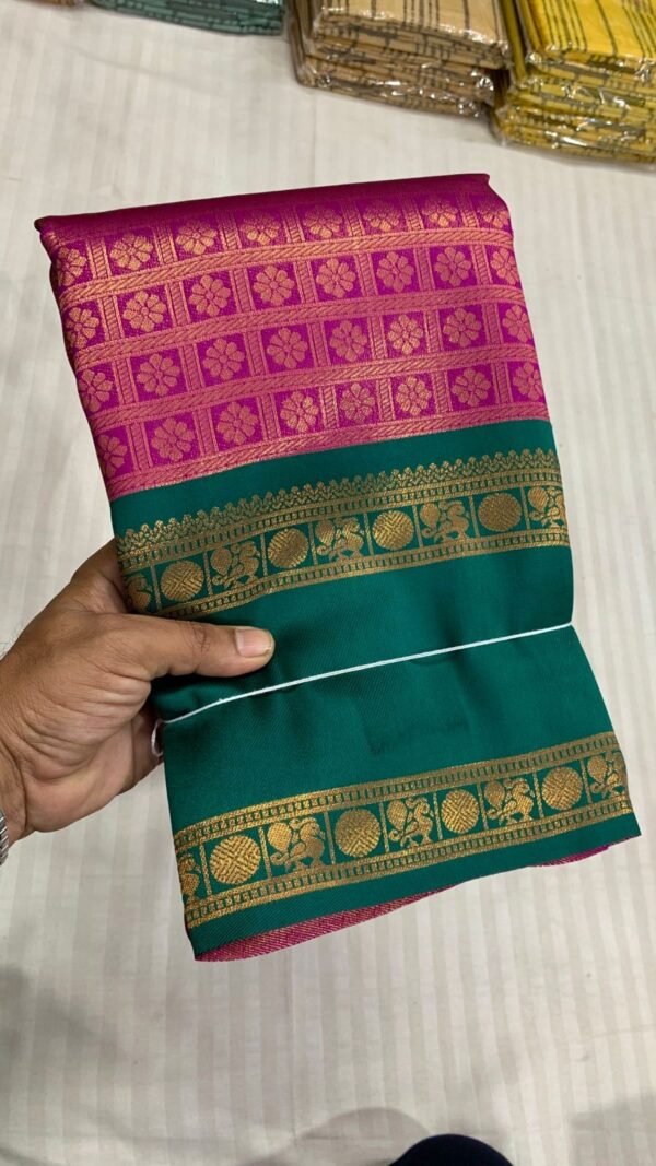 Bridesmaids semi silk sarees - Image 9