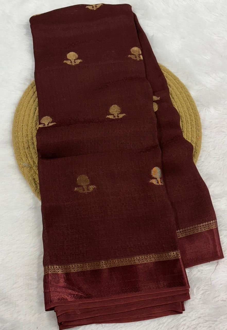 Viscose Khadi silk saree - Image 18