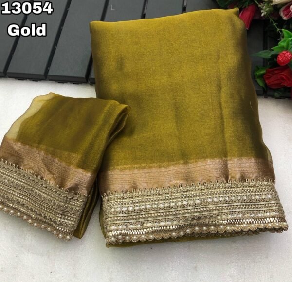 Banarasi tissue silk sarees - Image 6