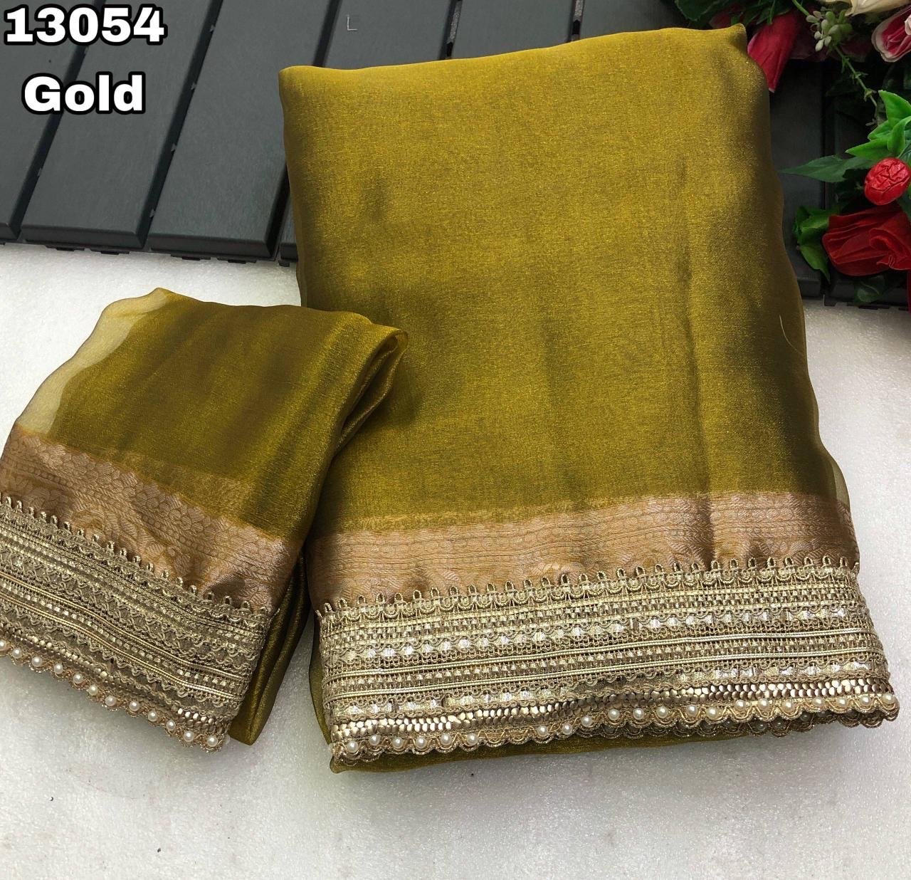 Banarasi tissue silk sarees - Image 6