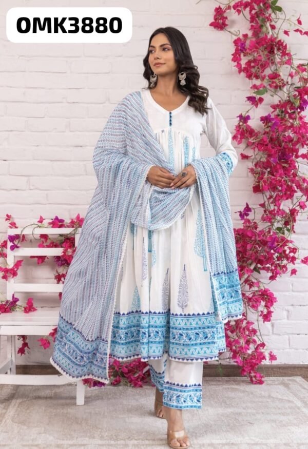 Floral cotton anarkali