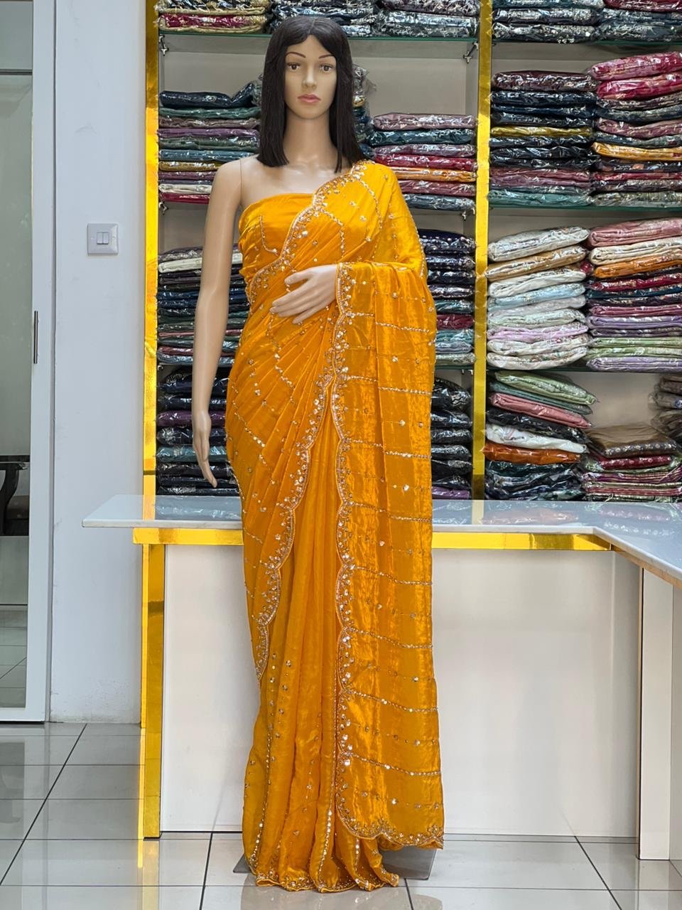 Fandy satin silk sarees - Image 4