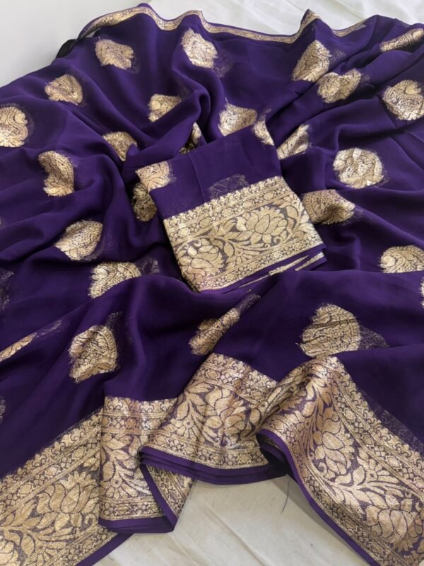 Viscose georgette sarees - Image 4