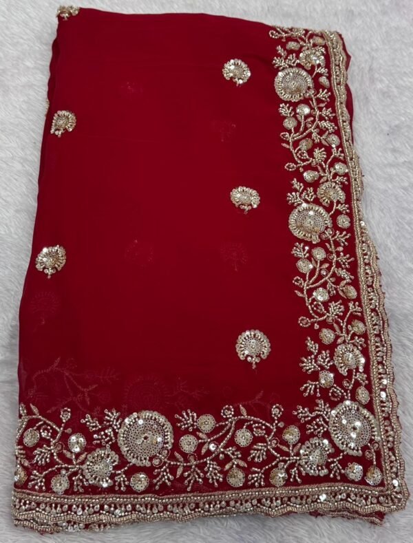 Grand dinner wear saree - Image 5