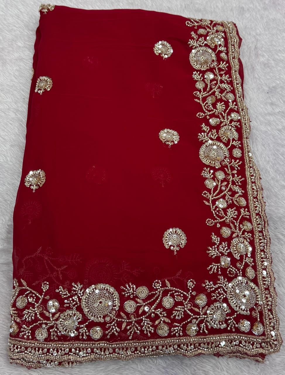 Grand dinner wear saree - Image 5