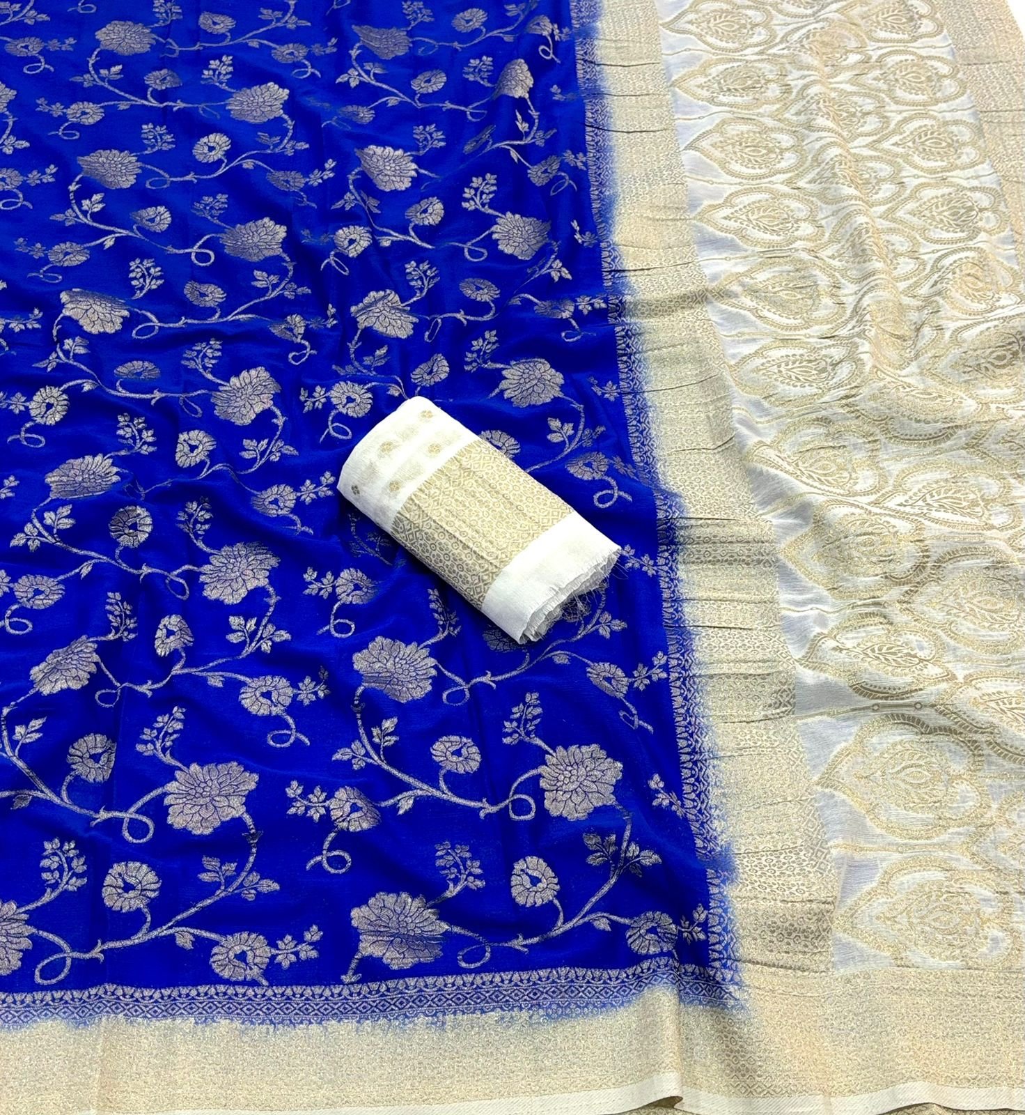 Banarasi Khadi georgette sarees - Image 15