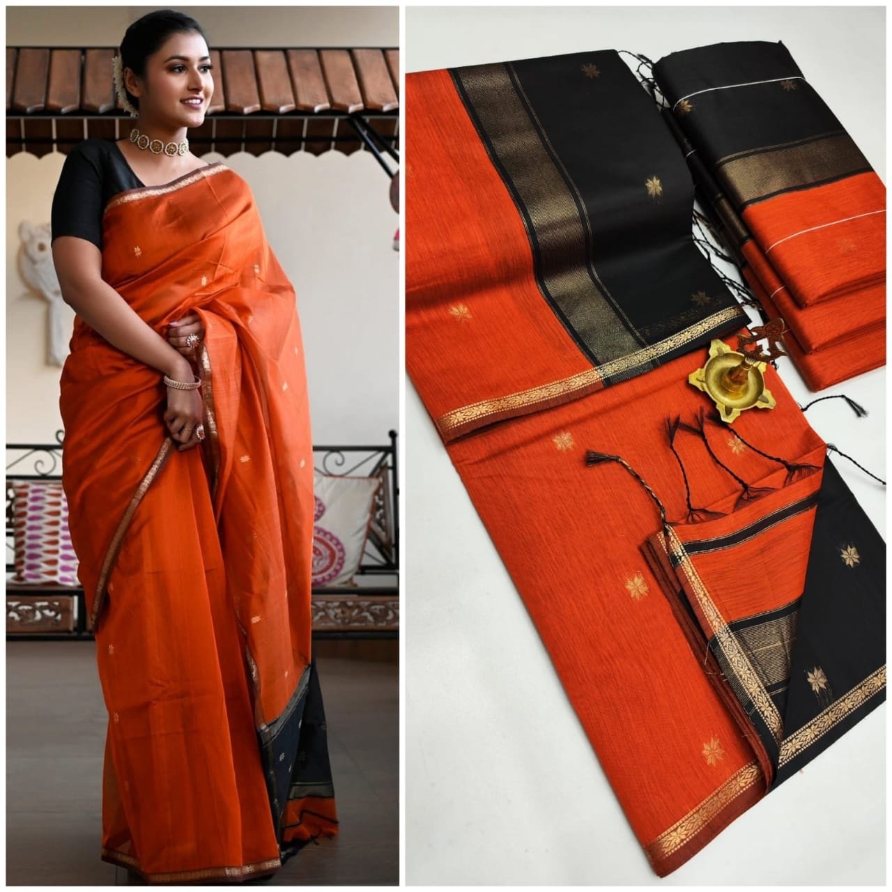 Silk cotton sarees - Image 36