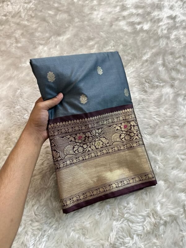 Banarasi semi gadwal silk saree - Image 4