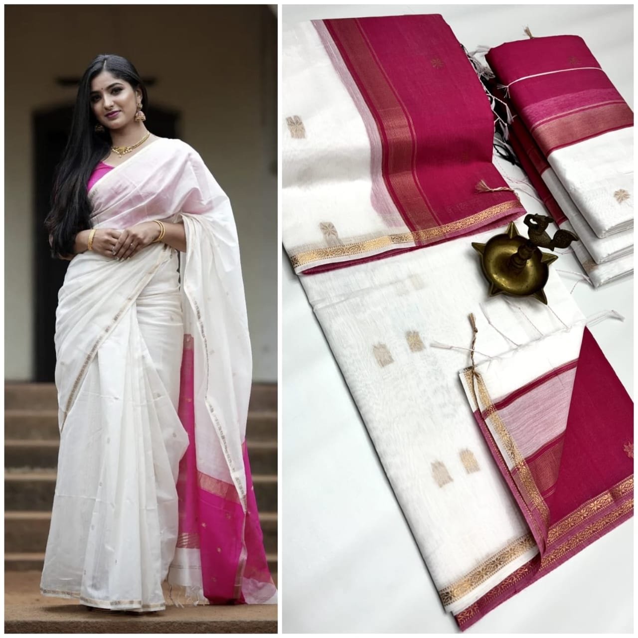 Silk cotton sarees - Image 25
