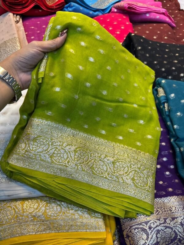 Viscose georgette saree - Image 10