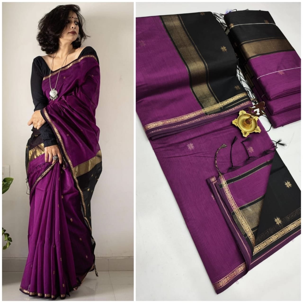 Silk cotton sarees - Image 19