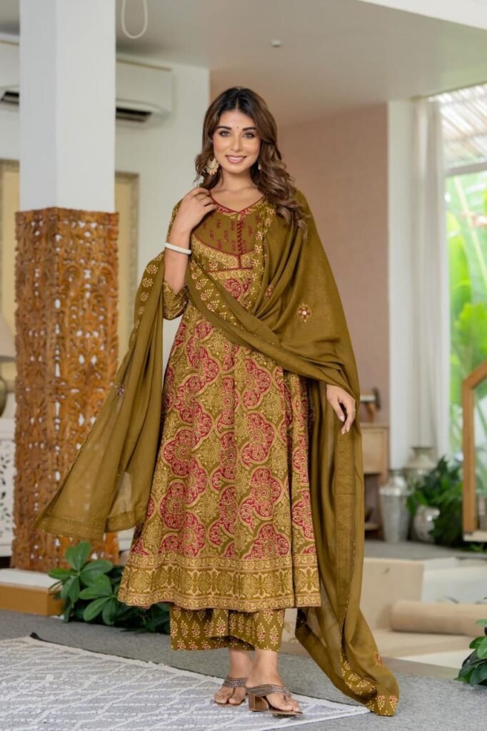 Cotton anarkali suit