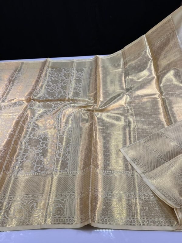 Soft semi kanchi brocade saree - Image 11