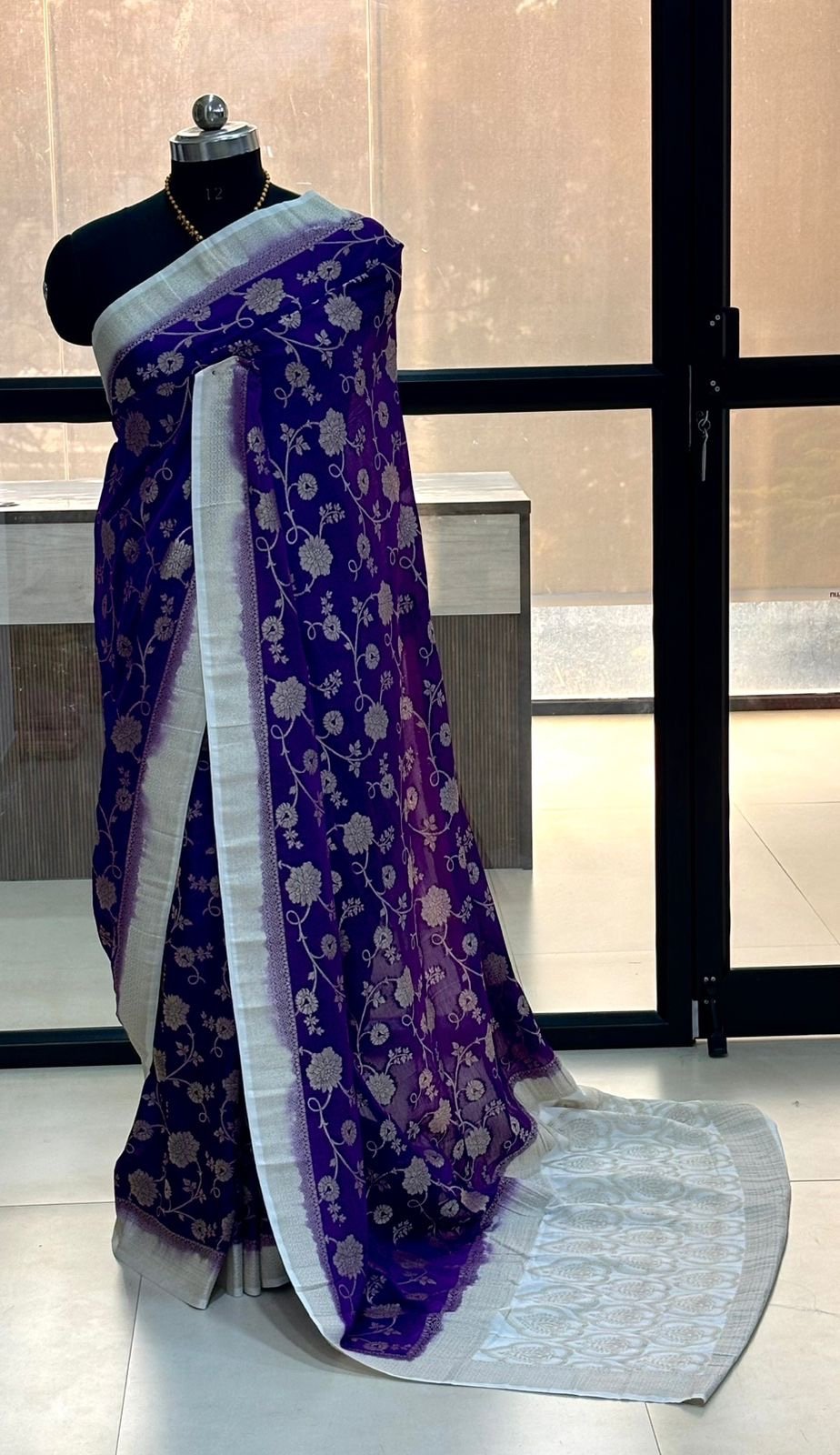 Banarasi Khadi georgette sarees - Image 1
