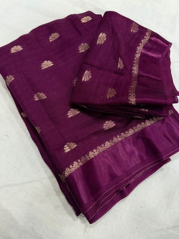 Viscose Khadi silk saree - Image 8
