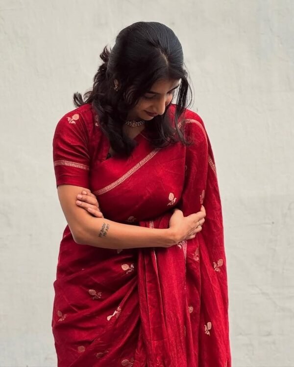 Viscose Khadi silk saree - Image 9