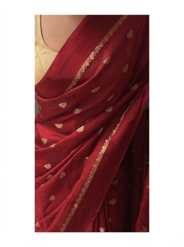 Viscose Khadi silk saree - Image 5