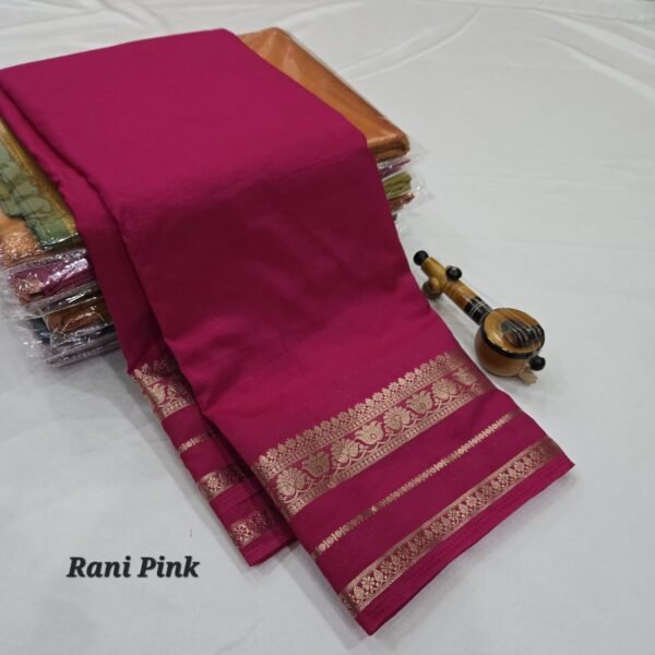 Mysore crepe silk saree - Image 2