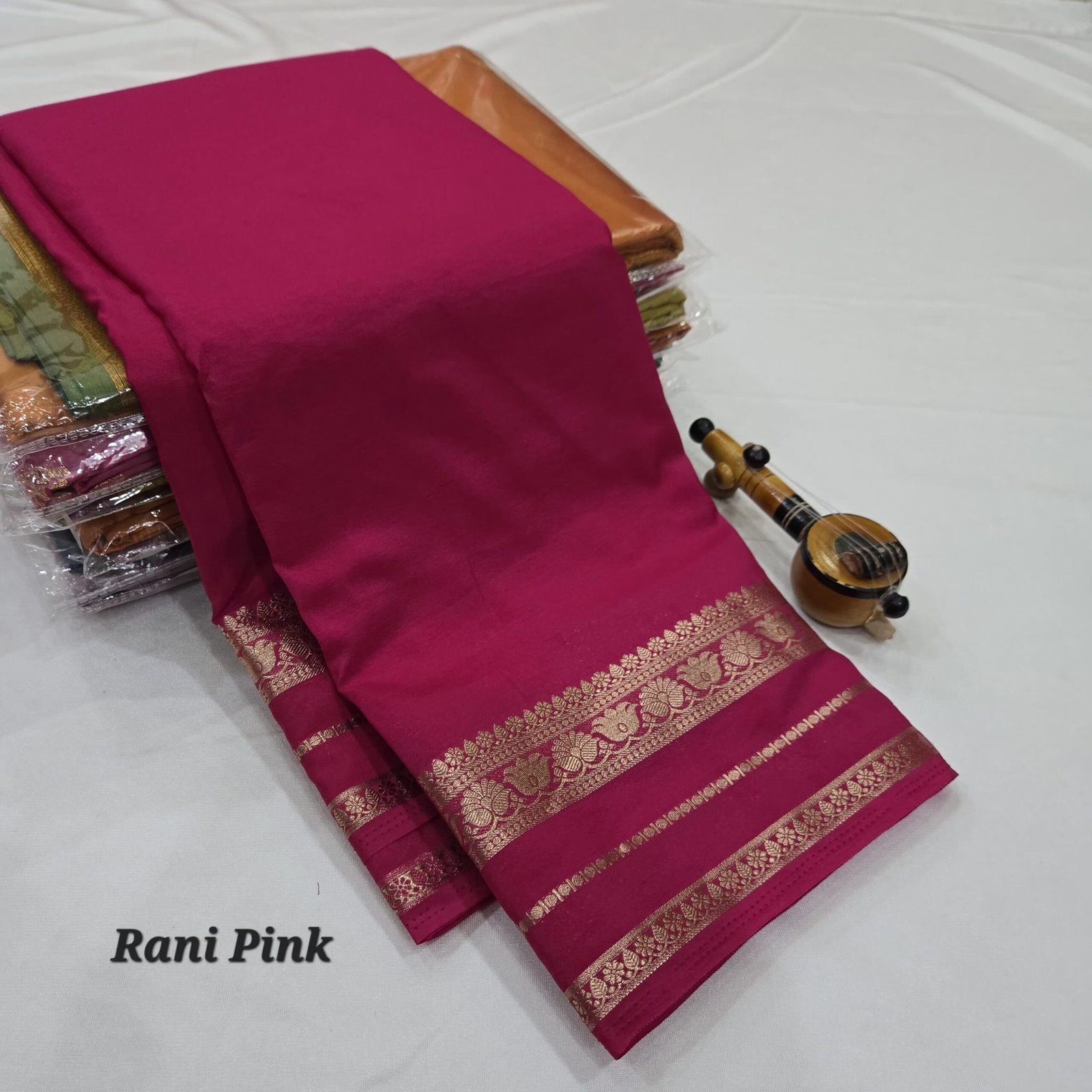 Mysore crepe silk saree - Image 2