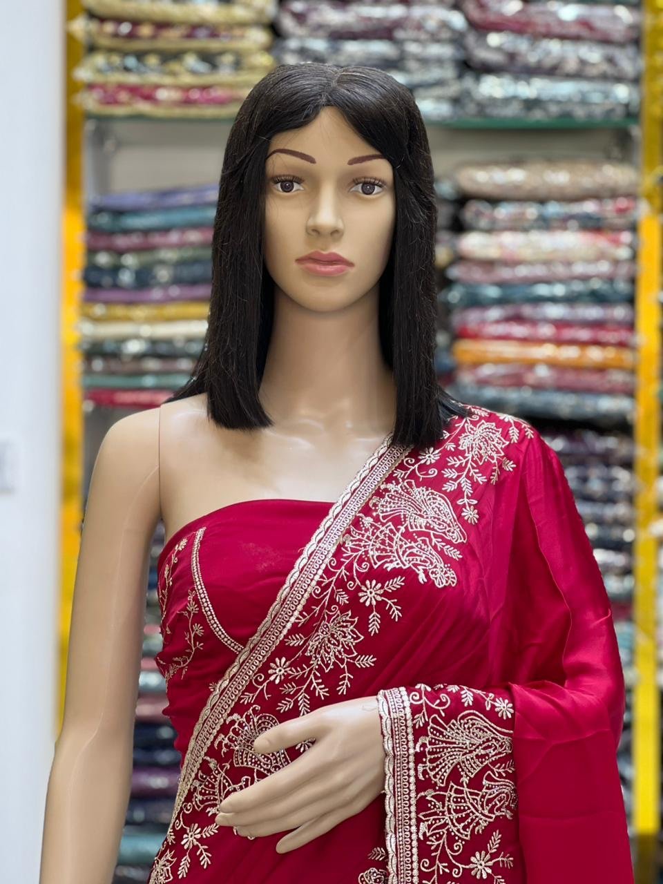 Fandy satin silk sarees - Image 7