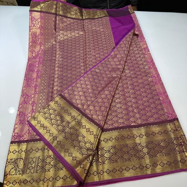 Soft semi kanchi brocade sarees - Image 5