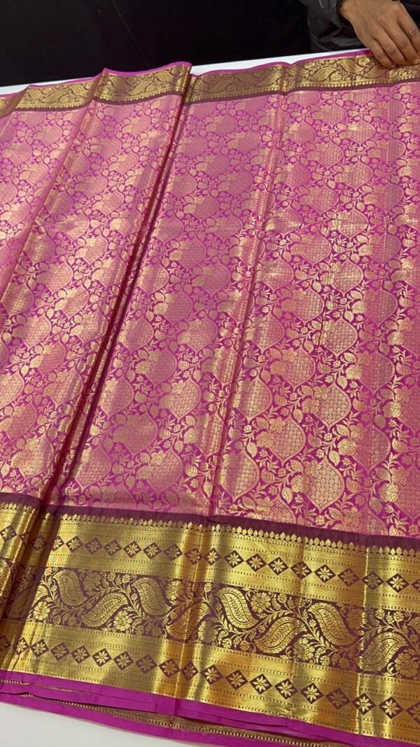 Soft semi kanchi brocade sarees - Image 9