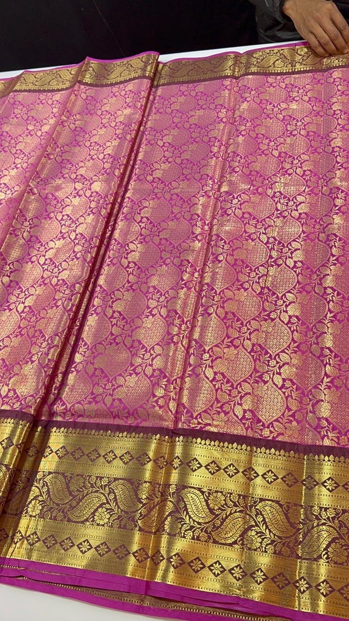 Soft semi kanchi brocade sarees - Image 9