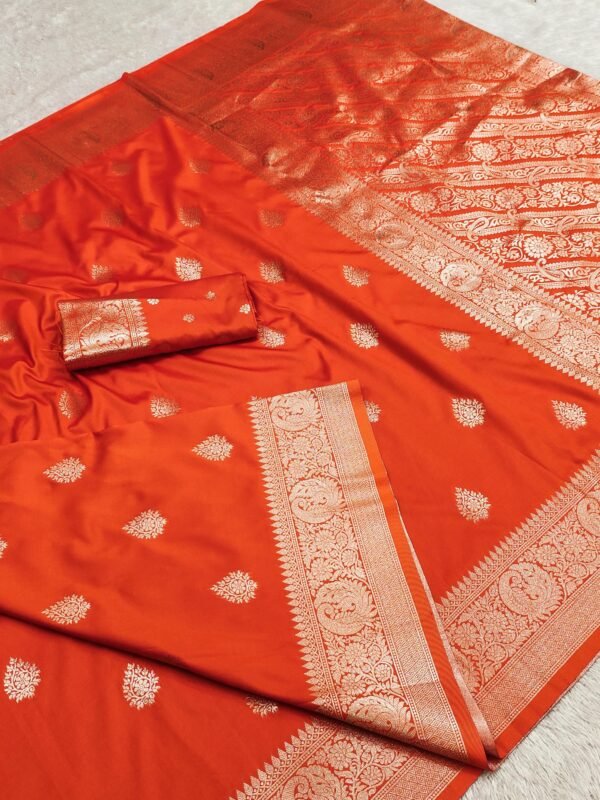Soft banarasi silk saree - Image 4