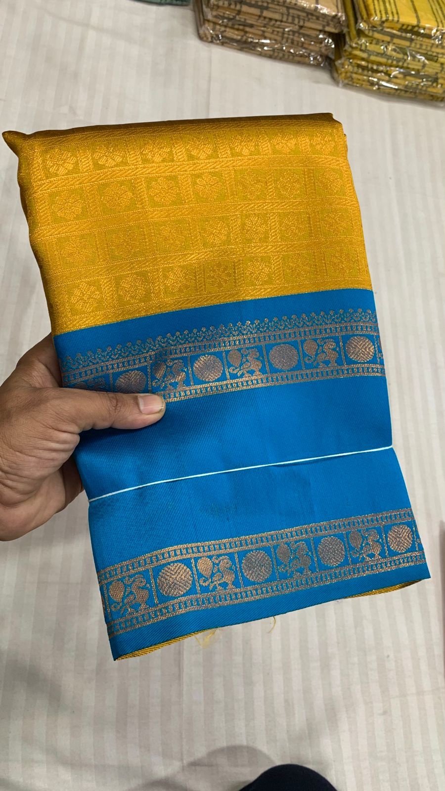 Bridesmaids semi silk sarees - Image 12