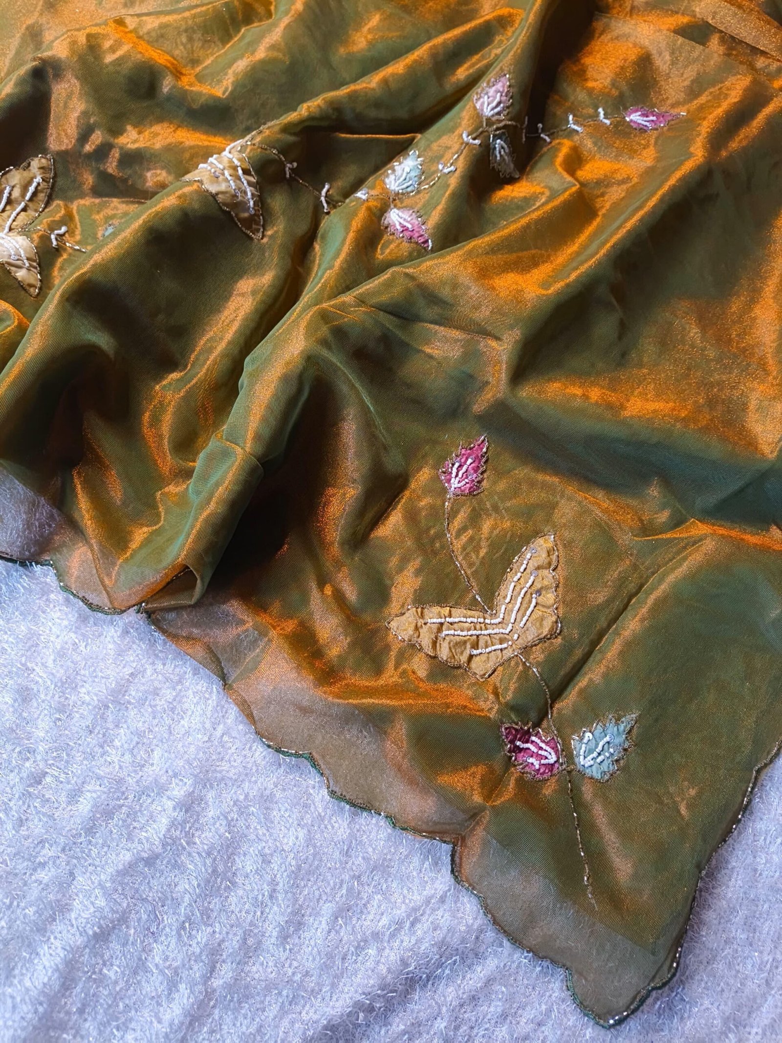 Space tissue silk saree - Image 6