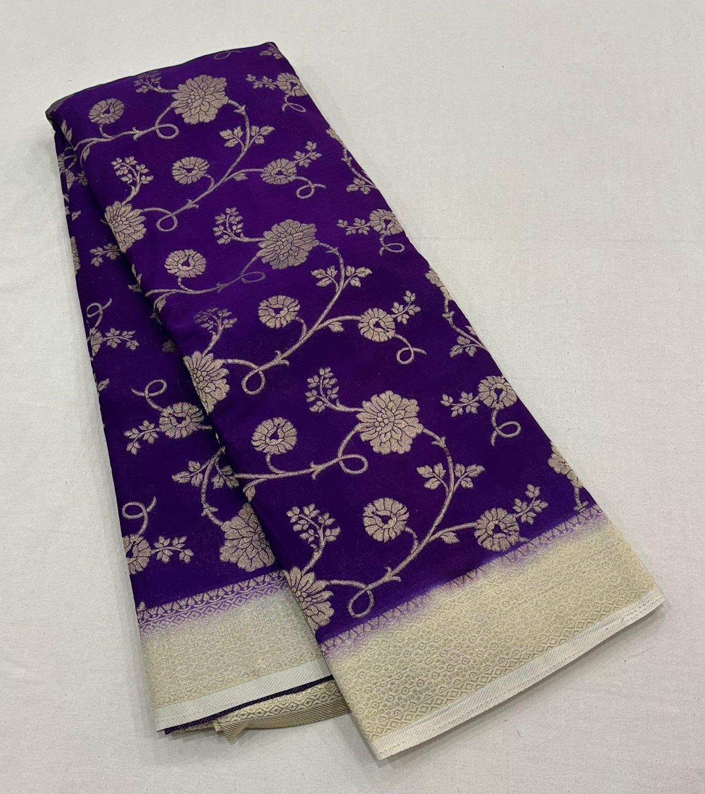 Banarasi Khadi georgette sarees - Image 9